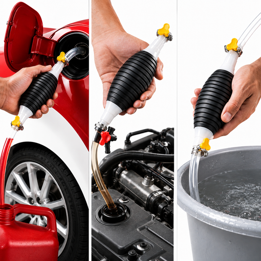 Trasvasando combustible a un recipiente sin derrames ni mal olor