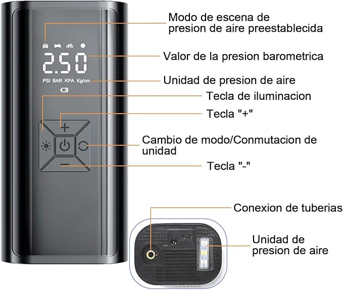 COMPRESOR DE AIRE CON WIRELESS DIGITAL EG-216
