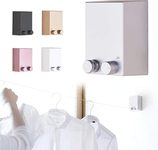 SOGA PARA COLGAR LA ROPA CON SOPORTE DE PARED REGULABLE.