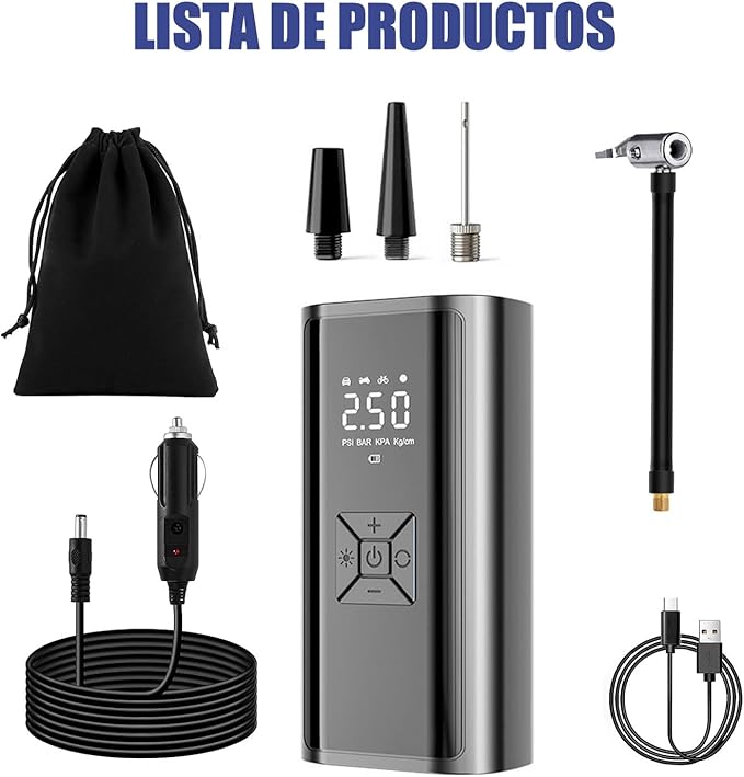 COMPRESOR DE AIRE CON WIRELESS DIGITAL EG-216
