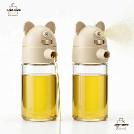 🎁 COMBO 2x1 | Aceitera Spray y Dispensador Diseño Oso | Air Fryer & BBQ