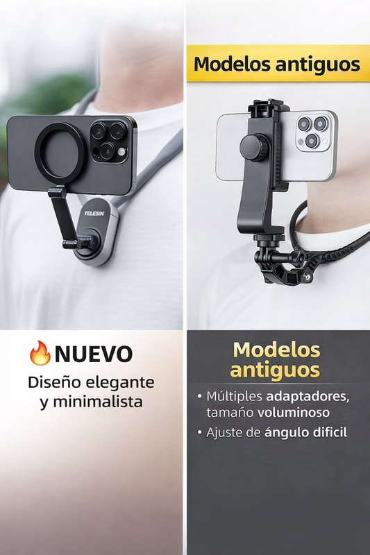 SOPORTE MAGNÉTICO DE  CUELLO PARA CELULARES.