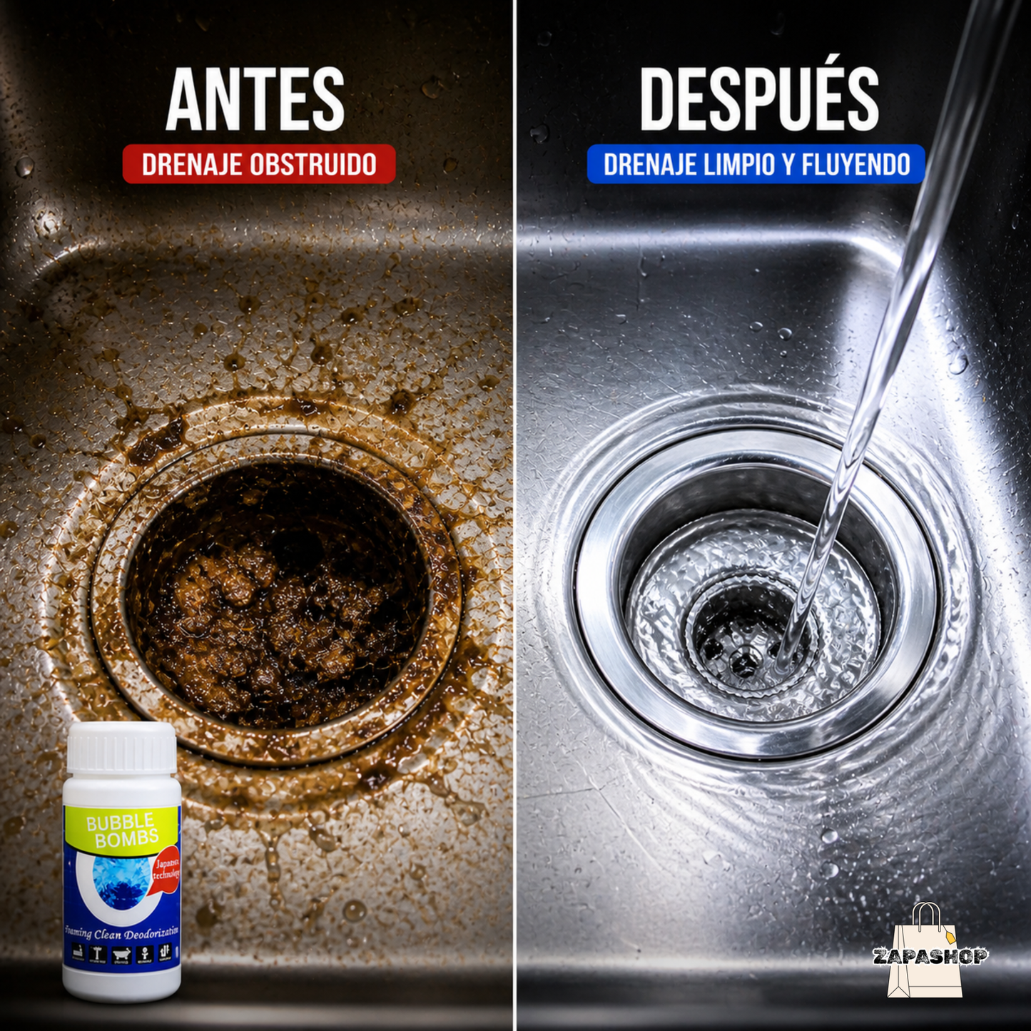 Adiós tuberías tapadas — Kit x4 sin plomero, sin químicos peligrosos