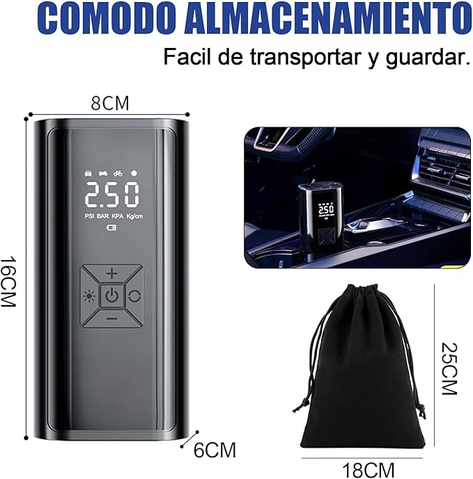 COMPRESOR DE AIRE CON WIRELESS DIGITAL EG-216