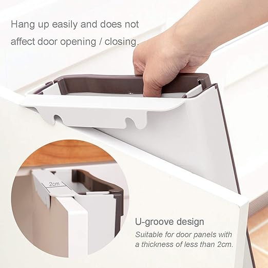 Cubo Basura Cocina,9l Montaje en la Pared Basura Plegable para Armarios de Cocina, Automóviles, Dormitorios,Oficina