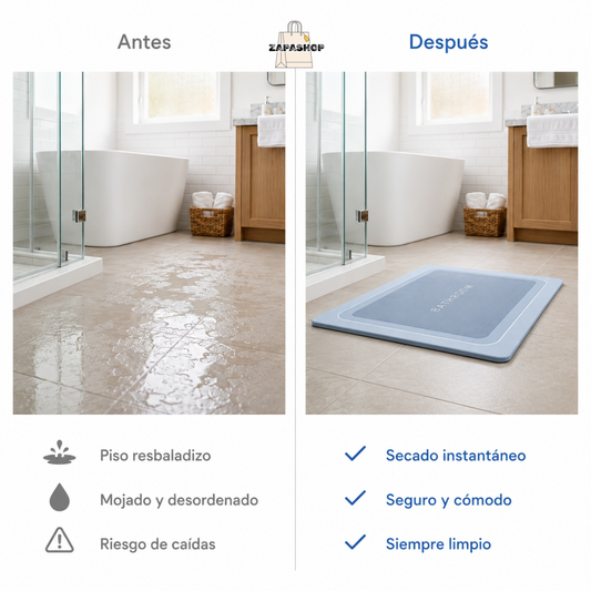 ALFOMBRA DE BAÑO SUPER ABSORBENTE.