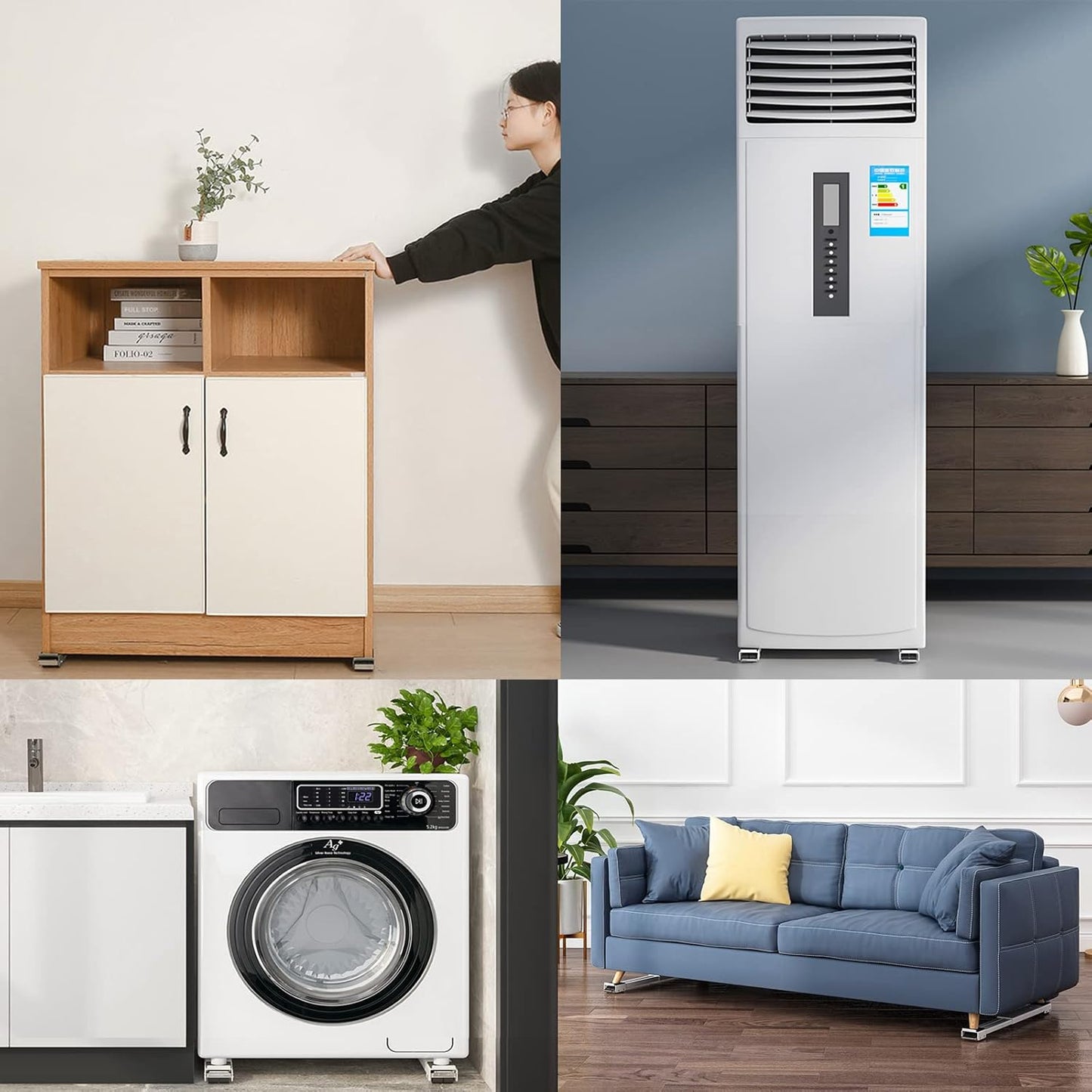 Base Ajustable para electrodomésticos   – Muévela Fácil, Evita Óxido y Limpia Sin Esfuerzo