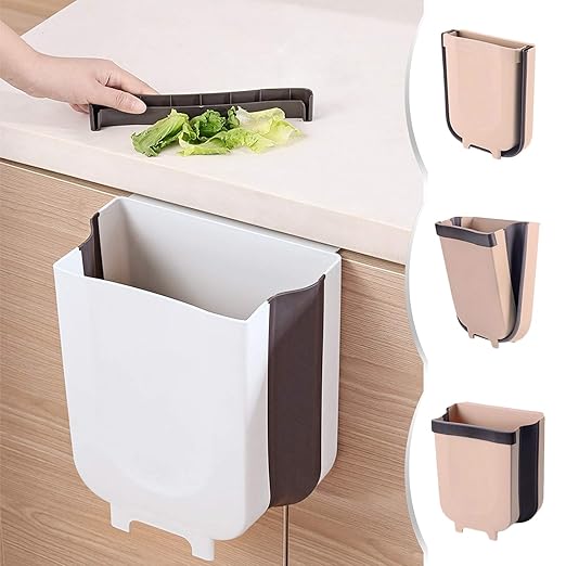 Cubo Basura Cocina,9l Montaje en la Pared Basura Plegable para Armarios de Cocina, Automóviles, Dormitorios,Oficina