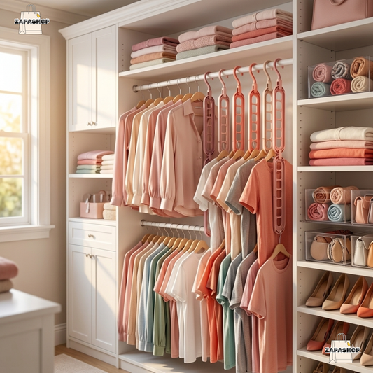 Perchas Organizadoras 5 en 1 — Más Espacio, Más Orden