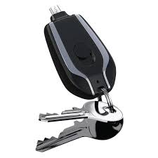 LLAVERO CARGADOR PARA IPHONE NEGRO