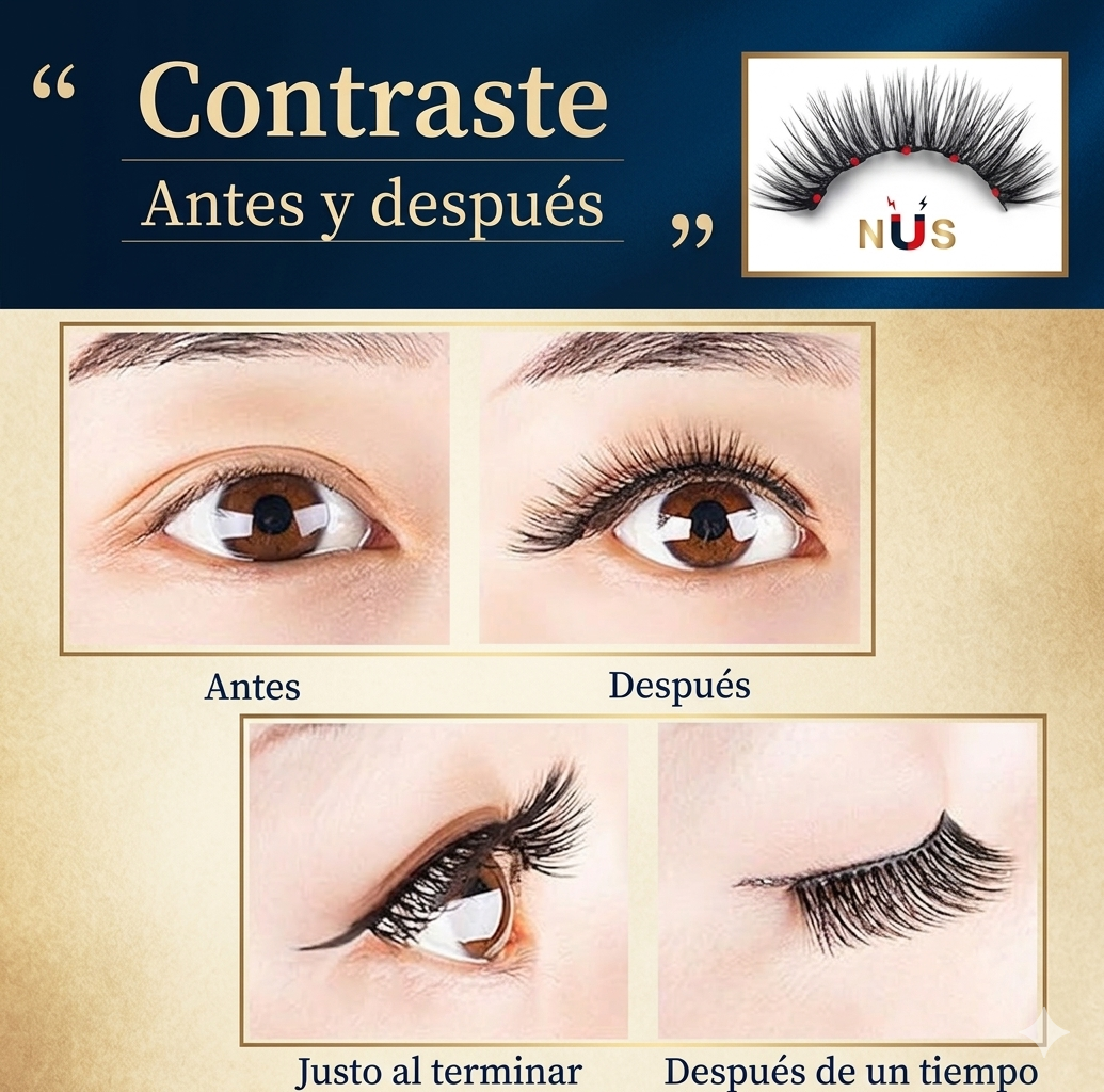 Pestañas Magnéticas Premium – Volumen Natural al Instante 👁️
